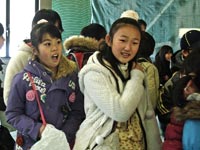 Children evacuated from Tomioka