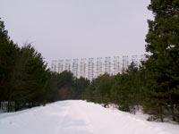 Ein Wintermorgen auf der ehemaligen Überhorizontradarstation Tschernobyl-2